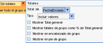 Creación de total en un informe